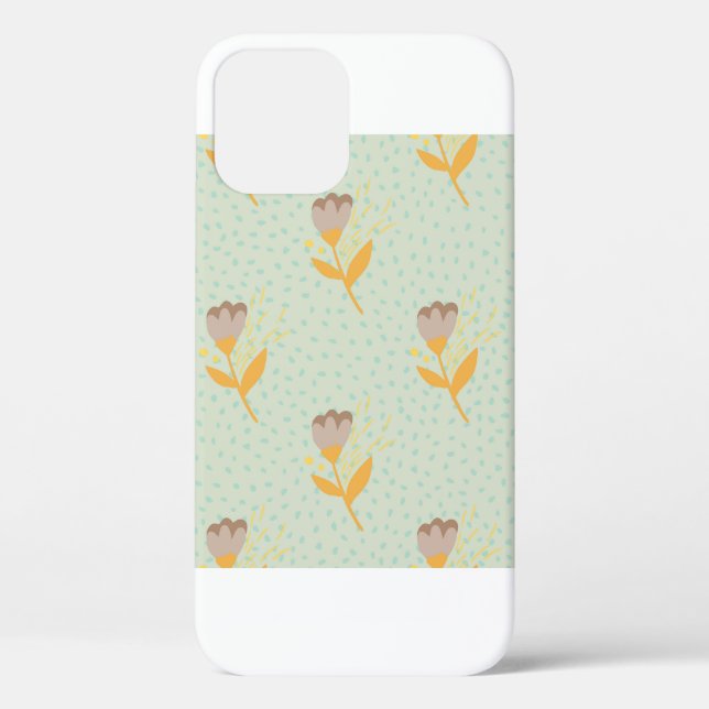 Coques Case-Mate iPhone Motif à doodle fleur folk sans soudure. Main d (Verso)