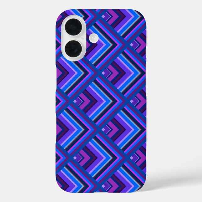 Coques Case-Mate iPhone Motif à échelle Bleu et violet (Verso)
