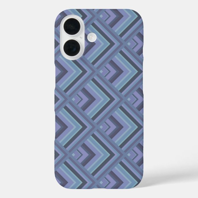 Coques Case-Mate iPhone Motif à échelle gris bleu (Verso)