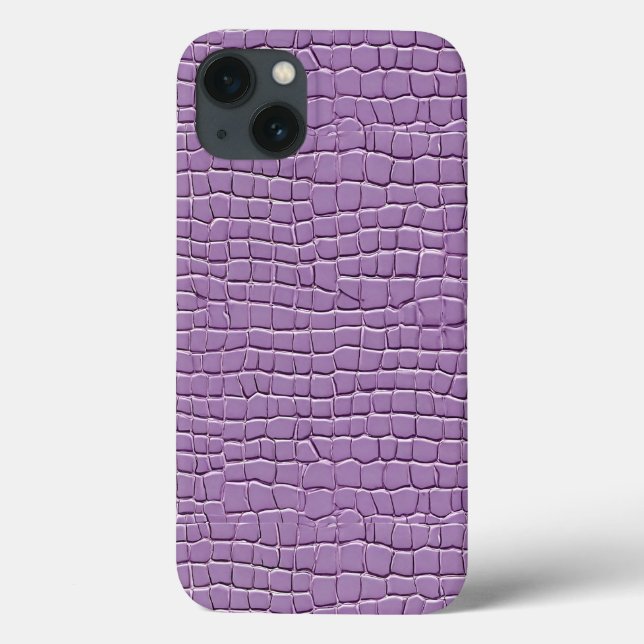 Coques Case-Mate iPhone Motif à effet de cuir lilas (Verso)