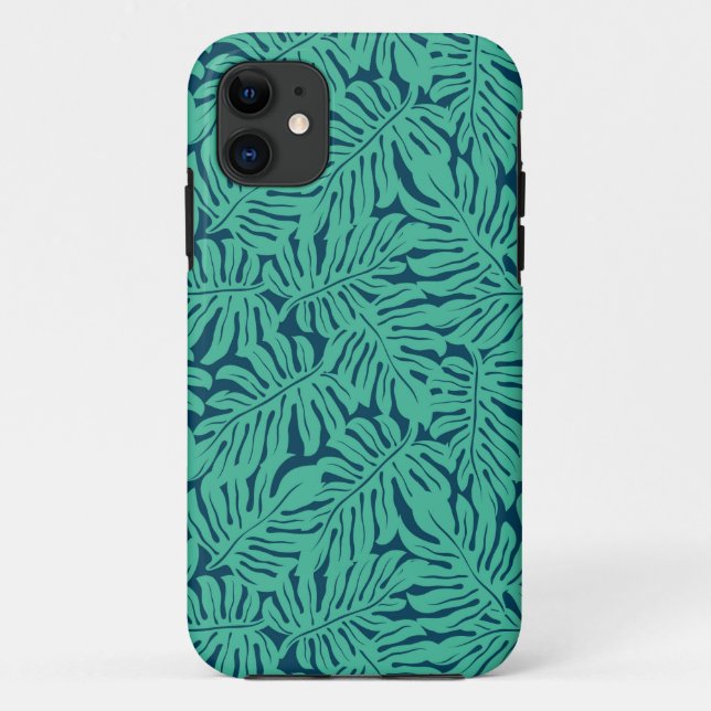 Coques Case-Mate iPhone Motif à feuilles tropicales de Monstera (Dos)
