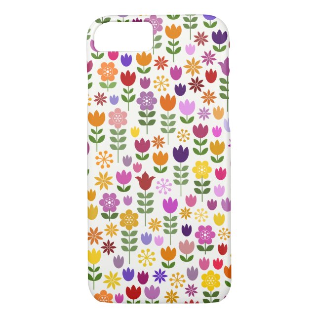 Coques Case-Mate iPhone Motif à fleurs de style scandinave (Dos)