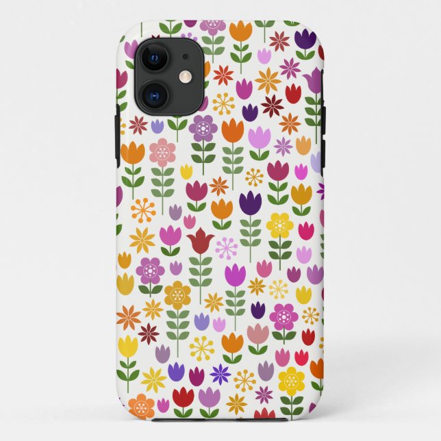 Coques Case-Mate iPhone Motif à fleurs de style scandinave (Dos)