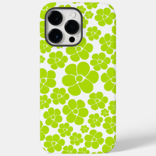 Coque Case-Mate iPhone Motif à fleurs en vert et blanc citron