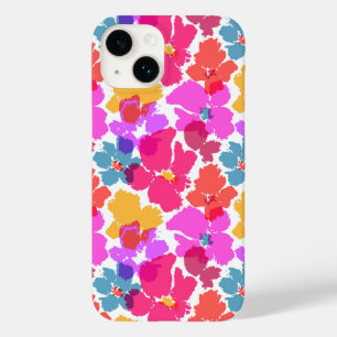 Coque Case-Mate iPhone Motif à fleurs moderne en néon coloré