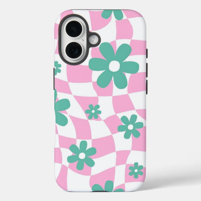 Coques Case-Mate iPhone Motif à fleurs rétro (Verso)