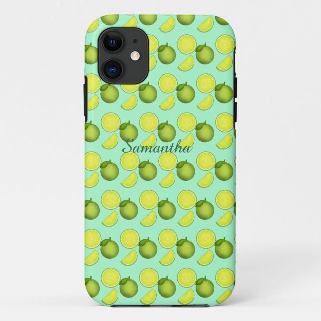 Coques Case-Mate iPhone Motif à la chaux verte (Dos)