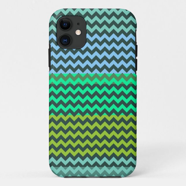 Coques Case-Mate iPhone Motif à la menthe et au fromage vert Zigzag (Dos)