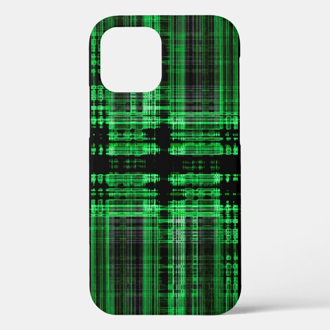 Coques Case-Mate iPhone Motif à matrice verte et noire Coque-Mate iPhone c (Verso)