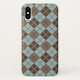 Coque Case-Mate iPhone Motif à motifs de losanges dans le bleu et le