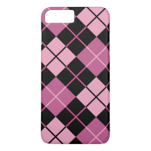 Coque Case-Mate iPhone Motif à motifs de losanges dans le noir et le ros