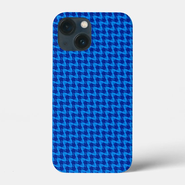 Coques Case-Mate iPhone motif à ondes bleues Abstrait (Verso)