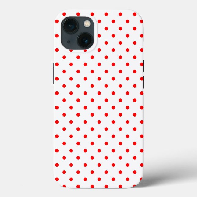 Coques Case-Mate iPhone Motif à petits points rouges (Verso)