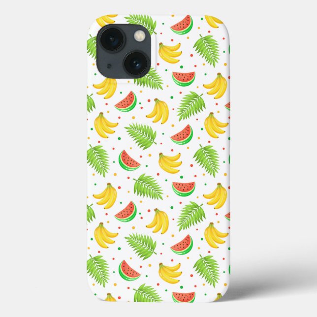 Coques Case-Mate iPhone Motif à point de polka de fruits tropicaux (Verso)