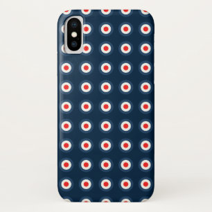 Case-Mate iPhone Case Motif à points Polka - bleu rouge blanc