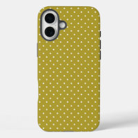 Motif à pois blancs jaune moutarde