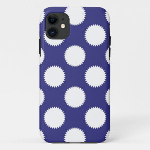 Etui iPhone Case-Mate Motif à pois bleu marine et blanc