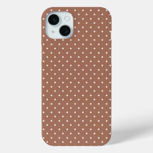 Coque Case-Mate iPhone Motif à pois brun moyen sans couture
