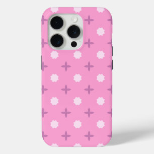 Coque Case-Mate iPhone Motif à pois et pétales d'étoile rose