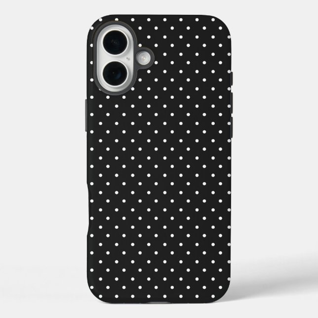 Coques Case-Mate iPhone Motif à pois noir et blanc sans couture (Verso)
