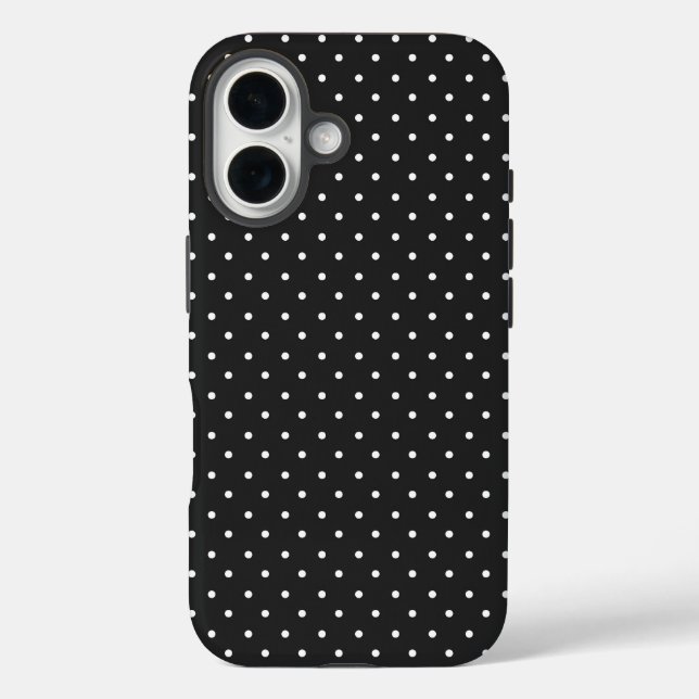 Coques Case-Mate iPhone Motif à pois noir et blanc sans couture  (Verso)