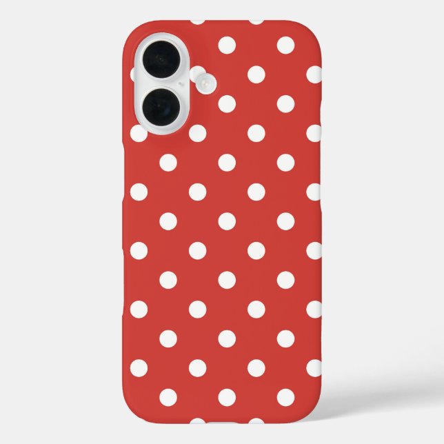 Coques Case-Mate iPhone Motif à pois rouges et blancs (Verso)