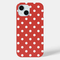Motif à pois rouges et blancs