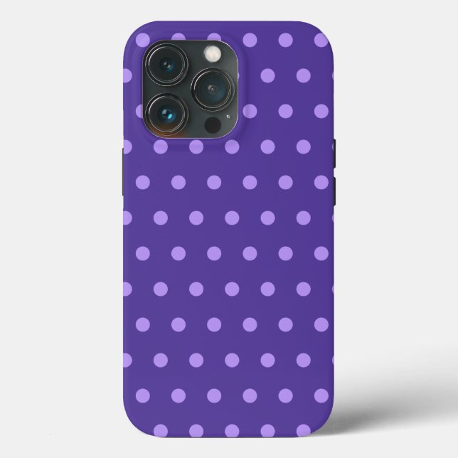 Coques Case-Mate iPhone Motif à pois violet (Verso)