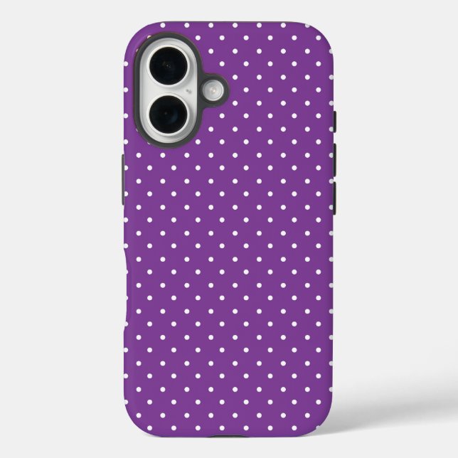 Coques Case-Mate iPhone Motif à pois violet uni sur fond  (Verso)