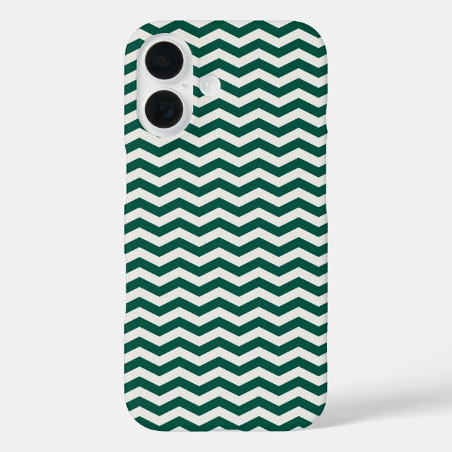 Coques Case-Mate iPhone Motif à rayures zig zag Chevron vert sarcelle (Verso)