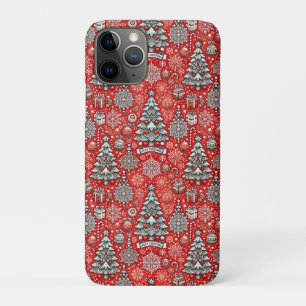 Case-Mate iPhone Case Motif à thème de Noël avec des arbres, des flocons