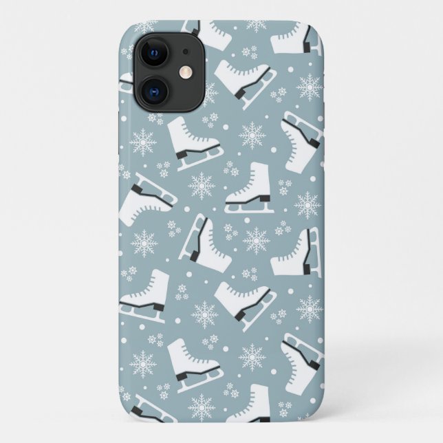 Coques Case-Mate iPhone Motif à thème hiver avec patins à glace (Dos)