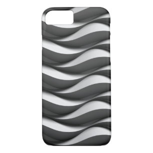 Coques Pour iPhone motif à vague noir et blanc