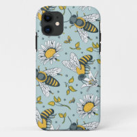Motif Abeilles en Abondance de Miel