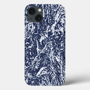 Etui iPhone 13 Motif Abstrait bleu foncé