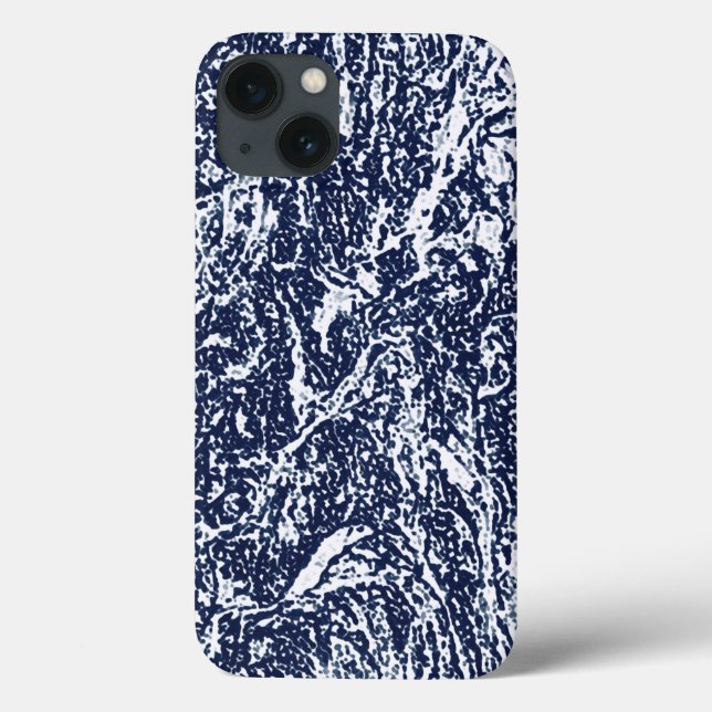 Coques Case-Mate iPhone Motif Abstrait bleu foncé (Verso)