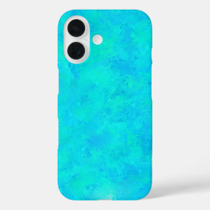 Coque Pour iPhone 16 Motif Abstrait bleu turquoise