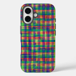Coque Pour iPhone 16 Motif Abstrait couleur aquarelle plaid