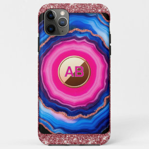 Case-Mate iPhone Case Motif Abstrait d'Agate Vibrant avec Paillettes
