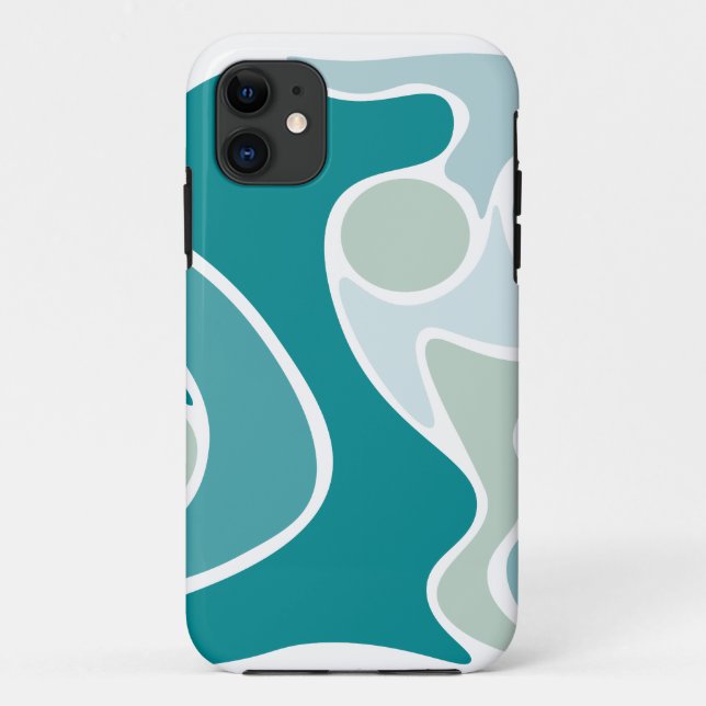 Coques Case-Mate iPhone motif Abstrait dans les tons bleus (Dos)