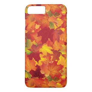 Coque iPhone 7 Plus Motif abstrait de feuille d'automne