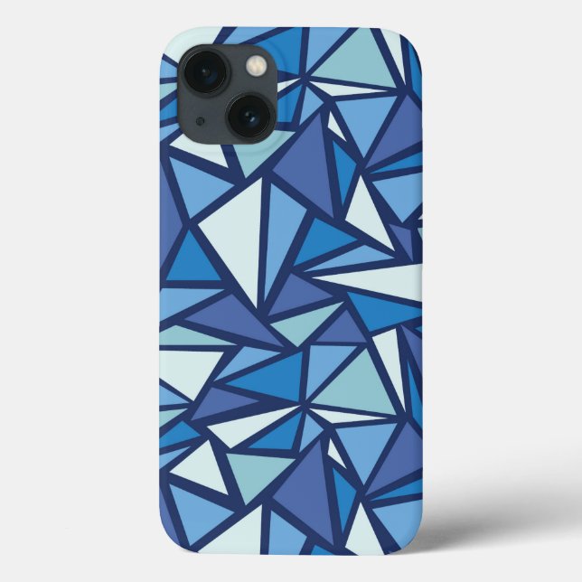 Coques Case-Mate iPhone Motif Abstrait de glace bleue (Verso)