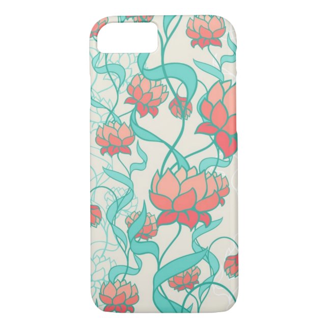Coques Case-Mate iPhone Motif abstrait de Lotus (Dos)