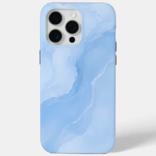 Coque Case-Mate iPhone Motif Abstrait de Marbre Bleu Clair