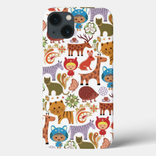 Coque Case-Mate iPhone Motif abstrait d'enfant et d'animaux