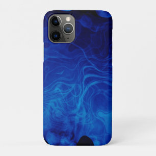 Coque iPhone 11 Pro Motif Abstrait Dramatique Tempête Bleu Électrique