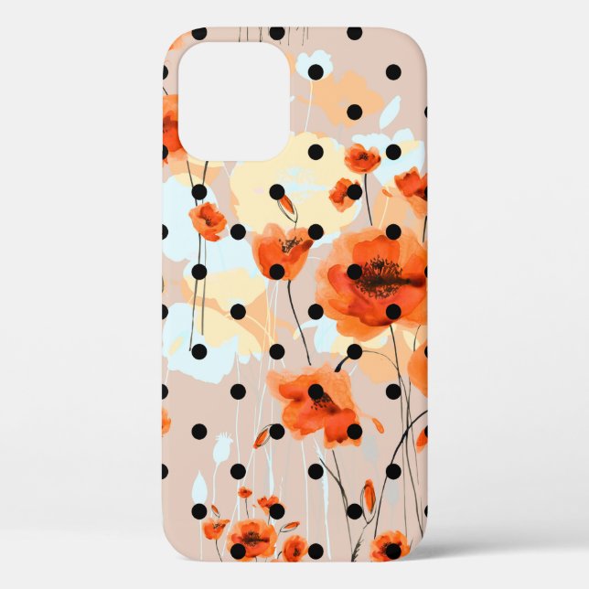 Coques Case-Mate iPhone Motif Abstrait fleuri sans soudure avec pâté de ca (Verso)