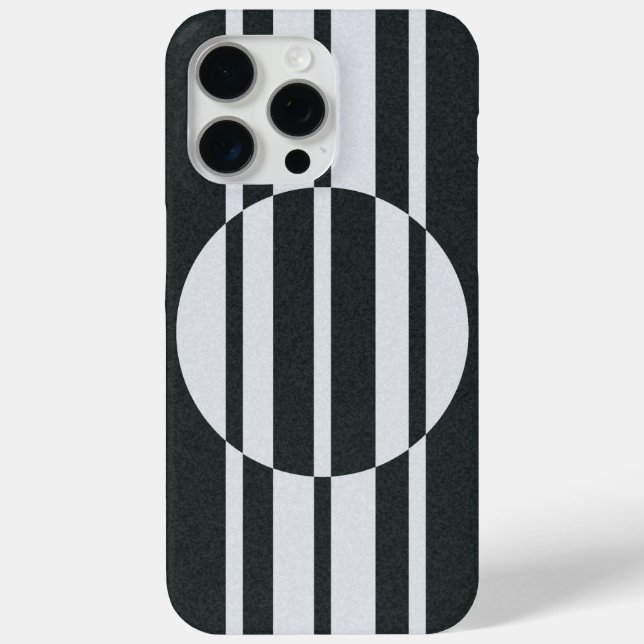 Coques Case-Mate iPhone Motif Abstrait gris et blanc (Verso)