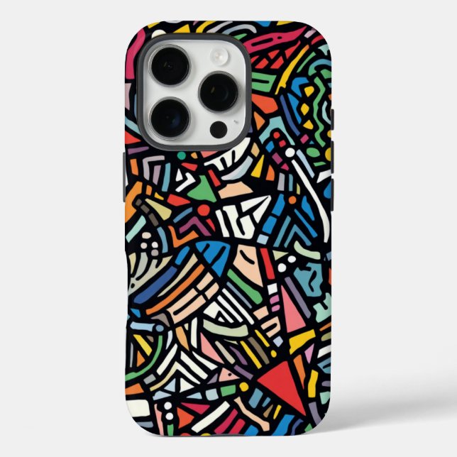 Coques Case-Mate iPhone Motif abstrait moderne (Verso)