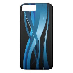 Coque iPhone 7 Plus Motif Abstrait moderne Blue Wave